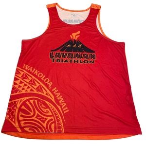LAVAMAN TRIATHLON WAIKOLOA BIG ISLAND HAWAII TRAINING SHIRT TOP SMALL EUC